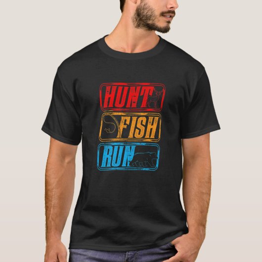 Hunt Fish run Hunter Fisher Hunter Hunter Season V T-shirt (Voorkant)