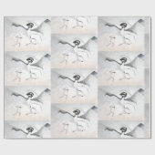 Hunt Graphuc Black White Tekening Cadeaupapier (Vlak)