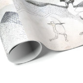 Hunt Graphuc Black White Tekening Cadeaupapier (Rol Hoek)