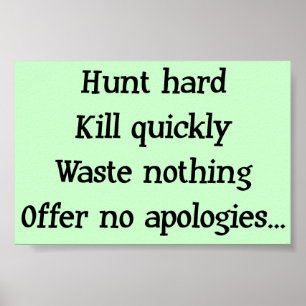 Hunt Hard Poster