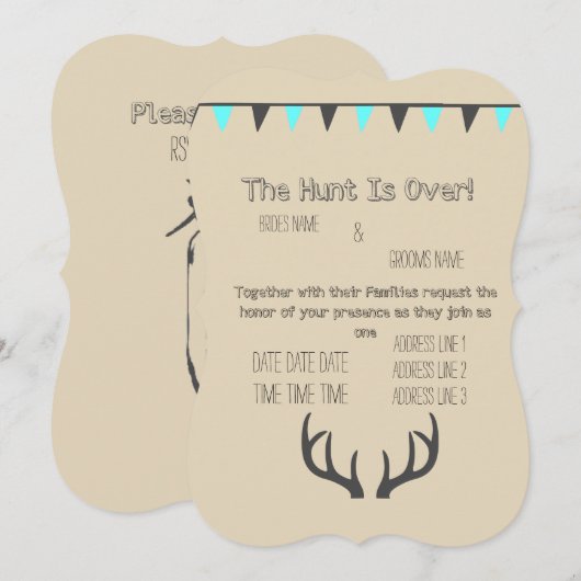 Hunt is over Cream Kaart (Voorkant / Achterkant)