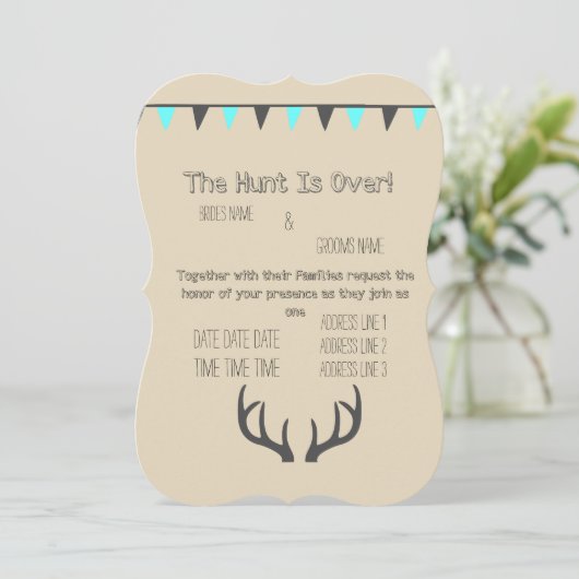 Hunt is over Cream Kaart (Staand voorkant)