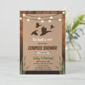 Hunt is over de doucheuitnodiging voor koppels kaart (Staand voorkant)