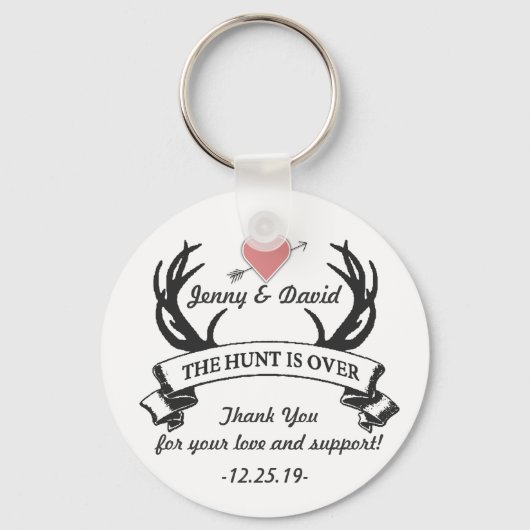 "Hunt is over" Persoonlijke Zeer belangrijke Ring  Sleutelhanger (Voorkant)