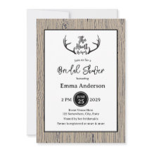 "Hunt is over" Rustic Antler Barnwood Wedding