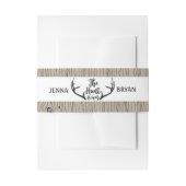 "Hunt is over" Rustic Antler Barnwood Wedding Uitnodigingen Wikkel (Voorkant Voorbeeld)