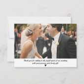 Hunt is over Rustic Wood Antler Weddenfoto Bedankkaart (Achterkant)