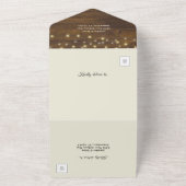 "Hunt is voorbij" Rustic Antler tast licht huwelij All In One Uitnodiging (Buitenkant)