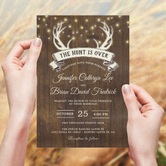 "Hunt is voorbij" Rustic Antler tast licht huwelij Kaart