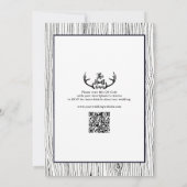 "Hunt is voorbij" Rustiek hout Antler bruiloft Kaart (Achterkant)