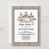 "Hunt is voorbij" Rustieke Boho Floral bruiloft Kaart (Voorkant)