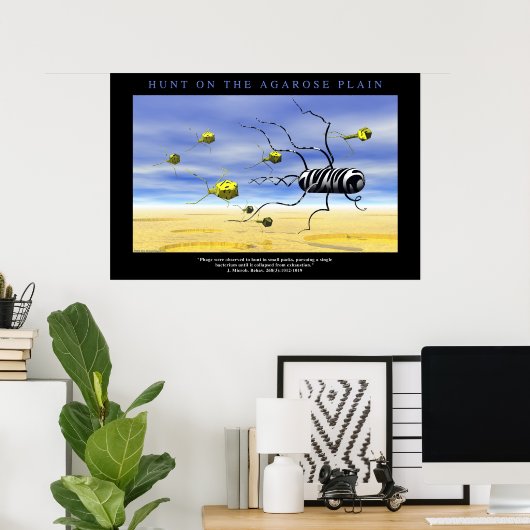 Hunt op de Agarose Plain Poster (Thuiskantoor)