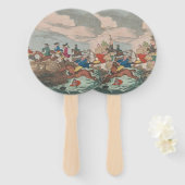 Hunt - Papieren ventilator Handwaaier (Voorkant en achterkant)