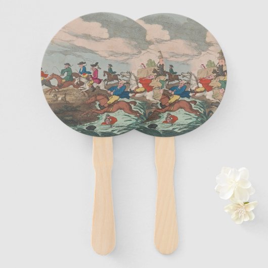 Hunt - Papieren ventilator Handwaaier (Voorkant en achterkant)