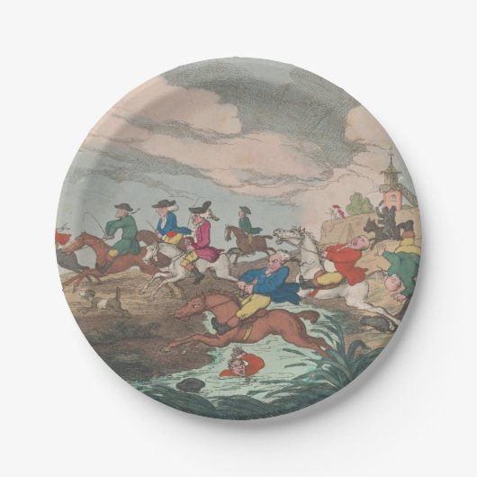 Hunt - Ronde papieren Borden Bordje (Voorkant)