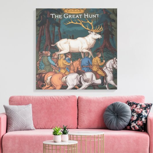 Hunt start met Perfect Ledge Hunting Home Canvas Afdruk (Insitu (Woonkamer))