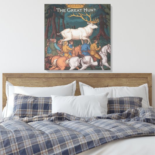 Hunt start met Perfect Ledge Hunting Home Canvas Afdruk (Insitu (Slaapkamer))