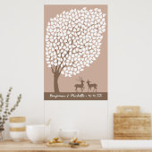 Hunt Tree Guest Book Poster - 250 handtekeningen (Keuken)