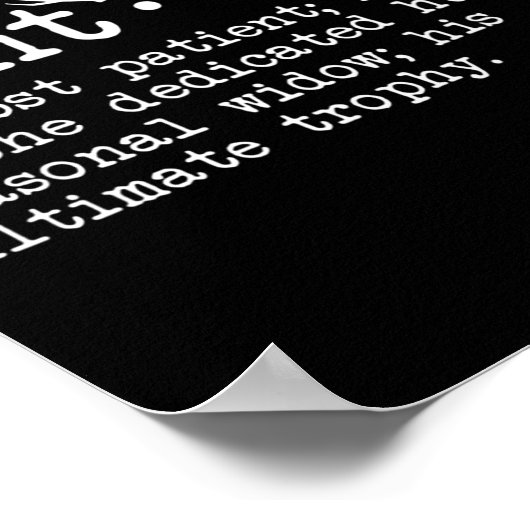 Hunt Wife Definition Fun Hunting Poster (Hoek)