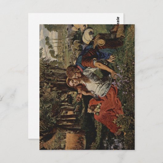 Hunt, William Holman The Hireling Shepherd Der wer Briefkaart (Voorkant / Achterkant)