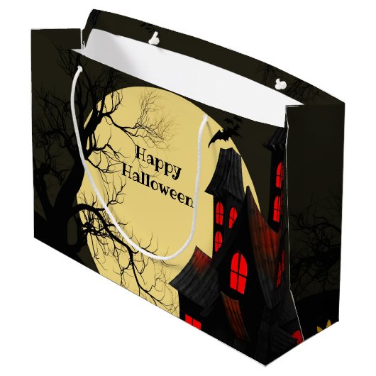 Hunted House Full Moon Gift Bag Groot Cadeauzakje (Achterkant Gekanteld)