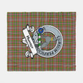 Hunter 1819 Clan Badge Tartan Pset Fleece Deken (Voorkant (Horizontaal))