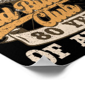 Hunter 80th Birthday Old Bucks Club 80 jaar AW Poster (Hoek)