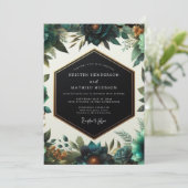 Hunter Auburn Gloaming Wedding Kaart (Staand voorkant)