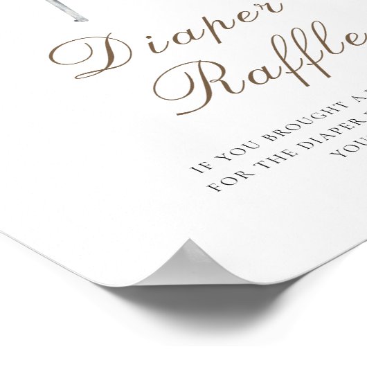 Hunter baby shower - diaper raffle poster (Hoek)