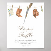 Hunter baby shower - diaper raffle poster (Voorkant)