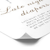 Hunter baby shower - Late night diapers game Poster (Hoek)