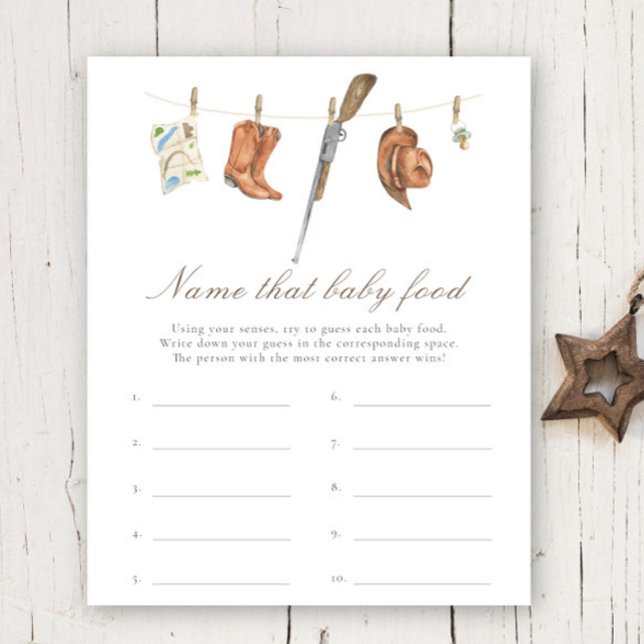 Hunter baby shower - Name that baby food (Creator heeft geüpload)