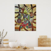 Hunter Biden abstracte kleur Poster (Keuken)