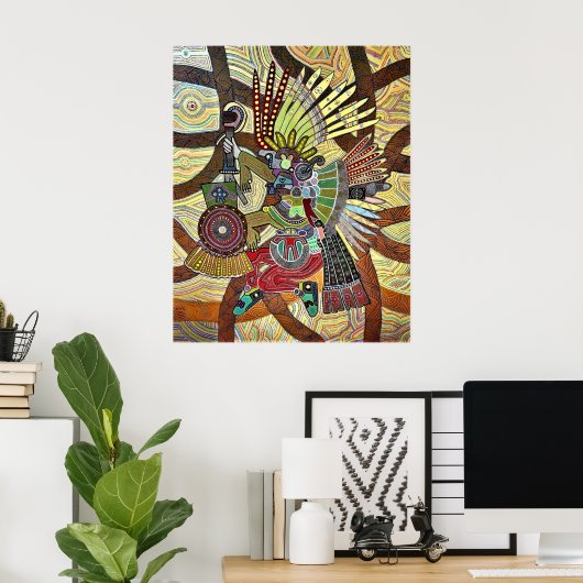 Hunter Biden abstracte kleur Poster (Thuiskantoor)