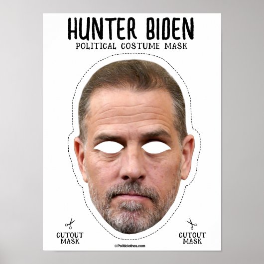 Hunter Biden Halloween kostuummasker Poster (Voorkant)