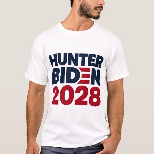Hunter Biden President 2028 T-shirt (Voorkant)