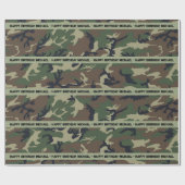 Hunter Bossen Camo Tekst toevoegen & Naam Verjaard Cadeaupapier (Vlak)