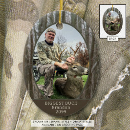 Hunter Bossen foto gepersonaliseerd Keramisch Ornament