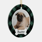 Hunter Buffalo Pset Puppy Dog Foto Keramisch Ornament (Rechts)