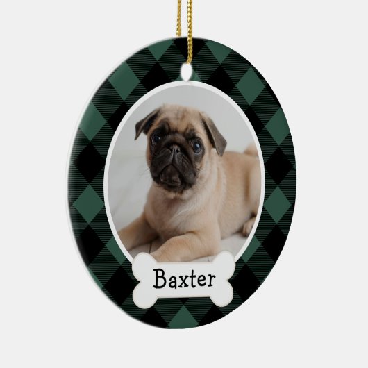 Hunter Buffalo Pset Puppy Dog Foto Keramisch Ornament (Rechts)