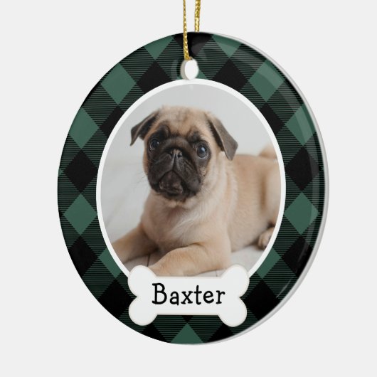 Hunter Buffalo Pset Puppy Dog Foto Keramisch Ornament (Links)