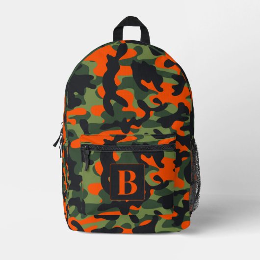 Hunter Camo gepersonaliseerde monogram camouflage Bedrukte Rugzak (Voorkant)