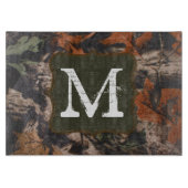 Hunter Camo Hunters Monogram Glass Cutting Board Snijplank (Voorkant)