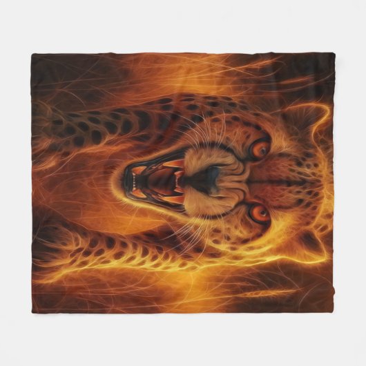 Hunter Cheetah Fleece Deken (Voorkant (Horizontaal))