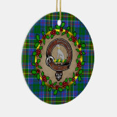 Hunter Clan Badge & Tartan Persoonlijke mas Keramisch Ornament (Rechts)