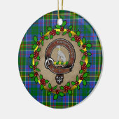 Hunter Clan Badge & Tartan Persoonlijke mas Keramisch Ornament (Links)