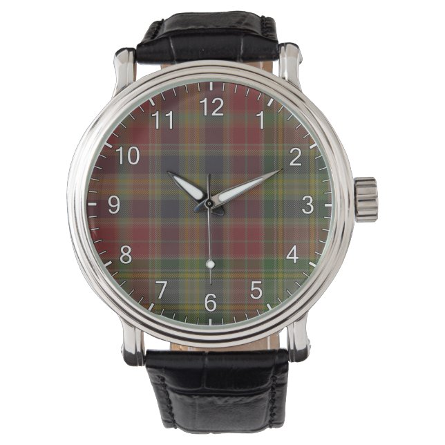 Hunter Clan Tartan Horloge (Voorkant)