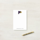 Hunter College Hawk Profiel Mascotte Post-it® Notes (Op bureau)