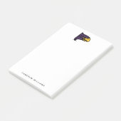 Hunter College Hawk Profiel Mascotte Post-it® Notes (Schuin)