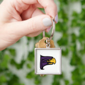 Hunter College Hawk Profiel Mascotte Sleutelhanger (Hand)